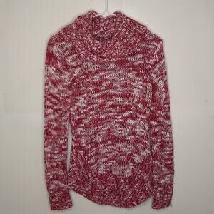 Derek heart women's size large red and white knitted sweater. Casual